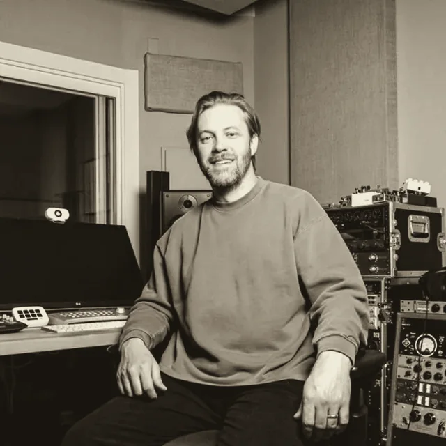 Martin Cooke in his studio